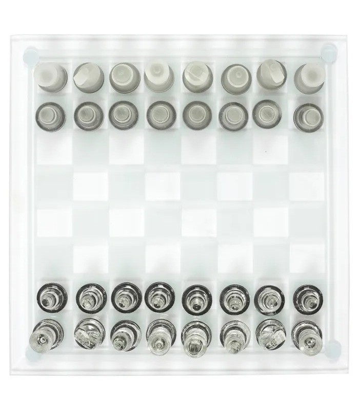 JEU D ECHECS VERRE 25X25 CM