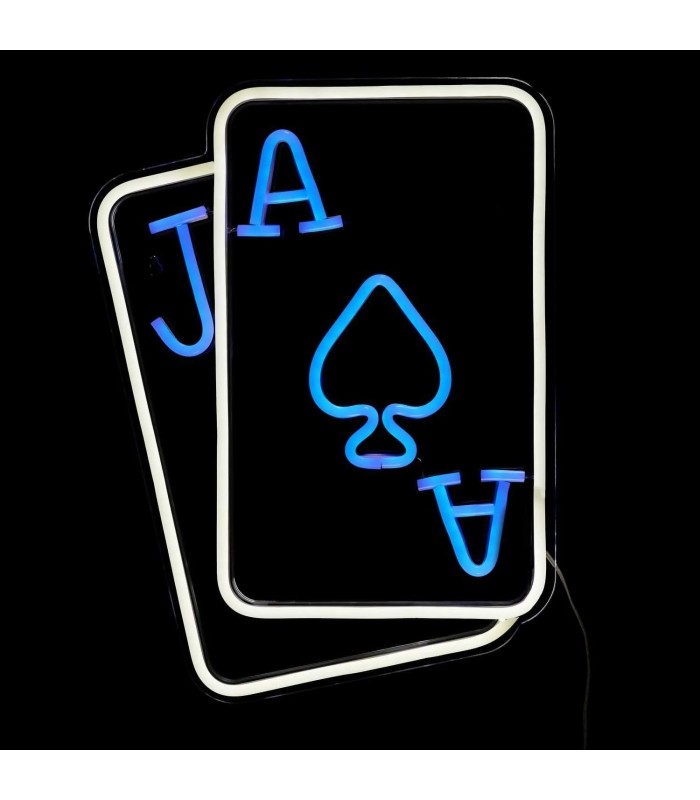 Lampe cartes AS et Valet de Pique effet néon USB ♠️
