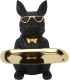 SCULPTURE BULLDOG NOIR VIDE POCHE 21 CM