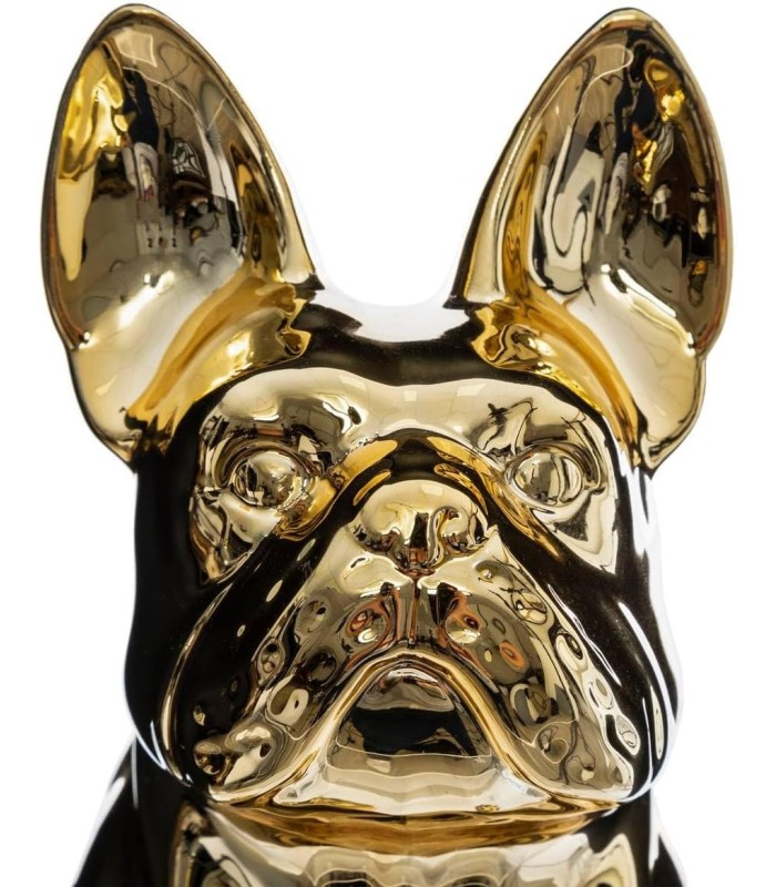 Bulldog Or | Statuette décorative design pour intérieur H 22 cm 🐶
