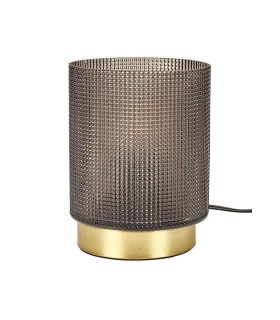 LAMPE A POSER VERRE EMBOSSE NOIR