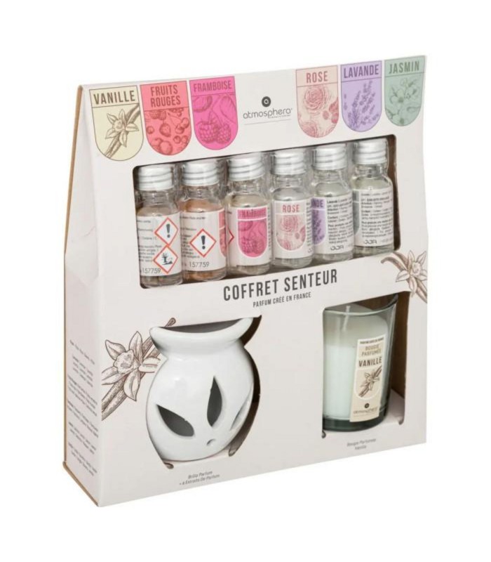 Coffret Senteur 8 Pièces Bien-être 20cm Vanille