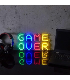 LAMPE LED EFFET NEON GAME OVER USB