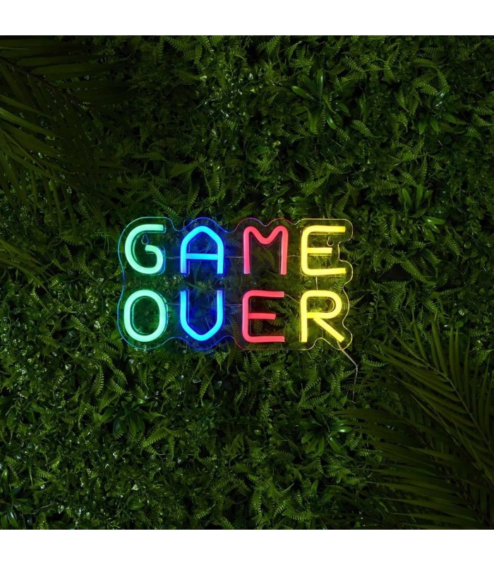 LAMPE LED EFFET NEON GAME OVER USB