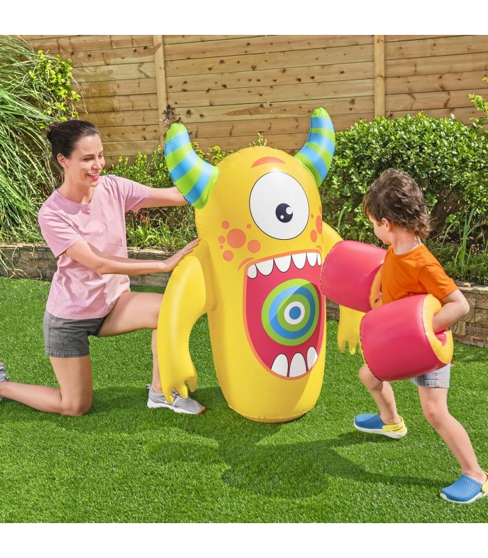 Monstre Gonflable de frappe 120 cm – jaune multicolore