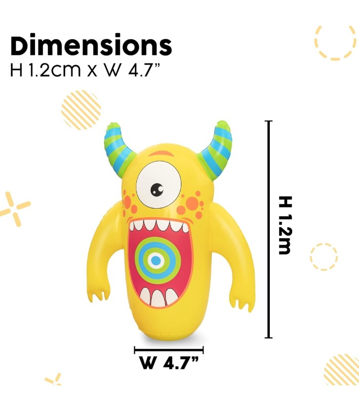 Monstre Gonflable de frappe 120 cm – jaune multicolore