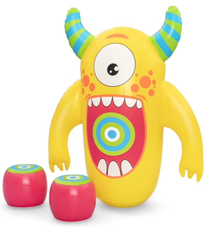 Monstre Gonflable de frappe 120 cm – jaune multicolore