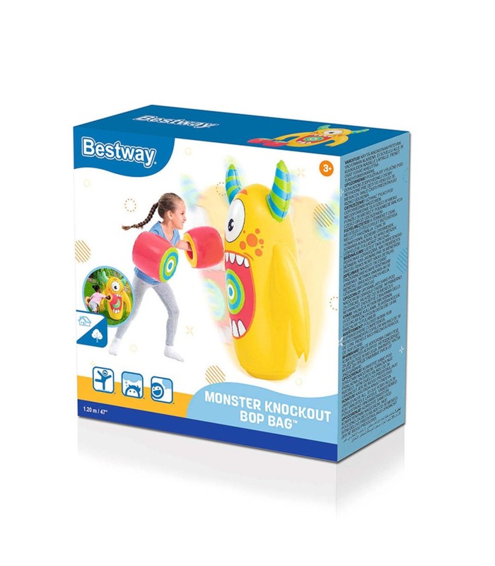 Monstre Gonflable de frappe 120 cm – jaune multicolore