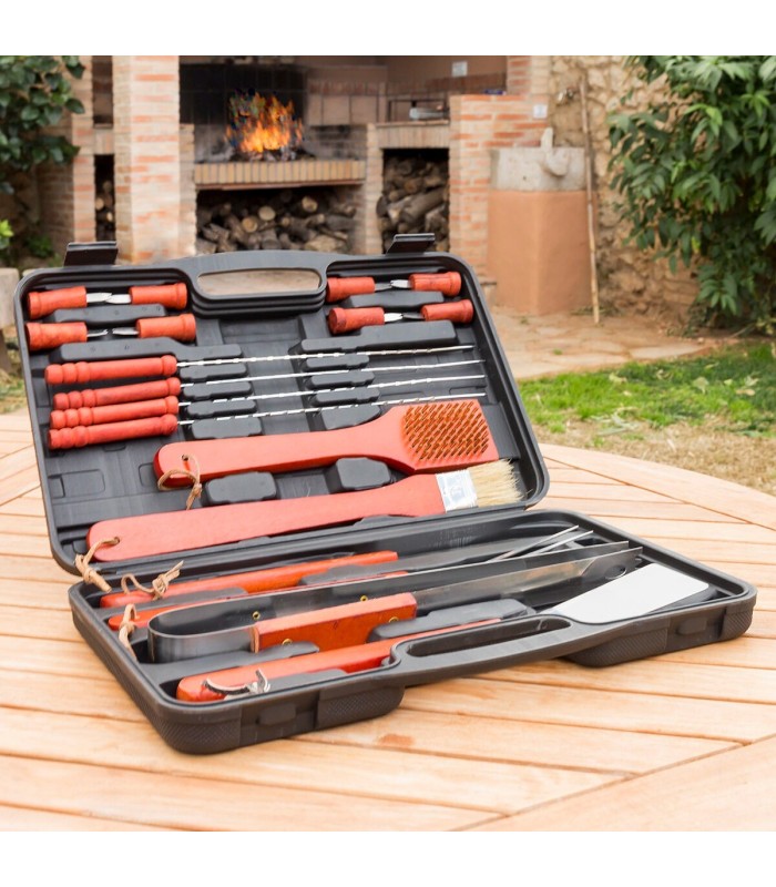 Malette ustensiles barbecue 🍖 | inox 18 pièces