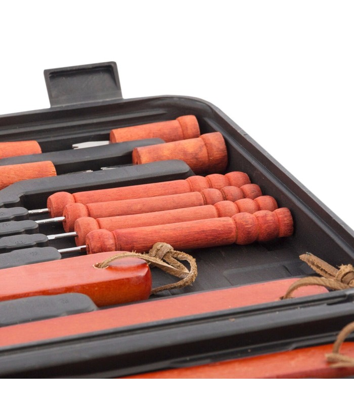 Malette ustensiles barbecue 🍖 | inox 18 pièces