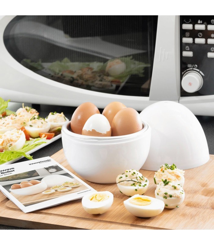 Cuiseur à Oeufs pour Micro-ondes avec Livre de Recettes Boilegg InnovaGoods