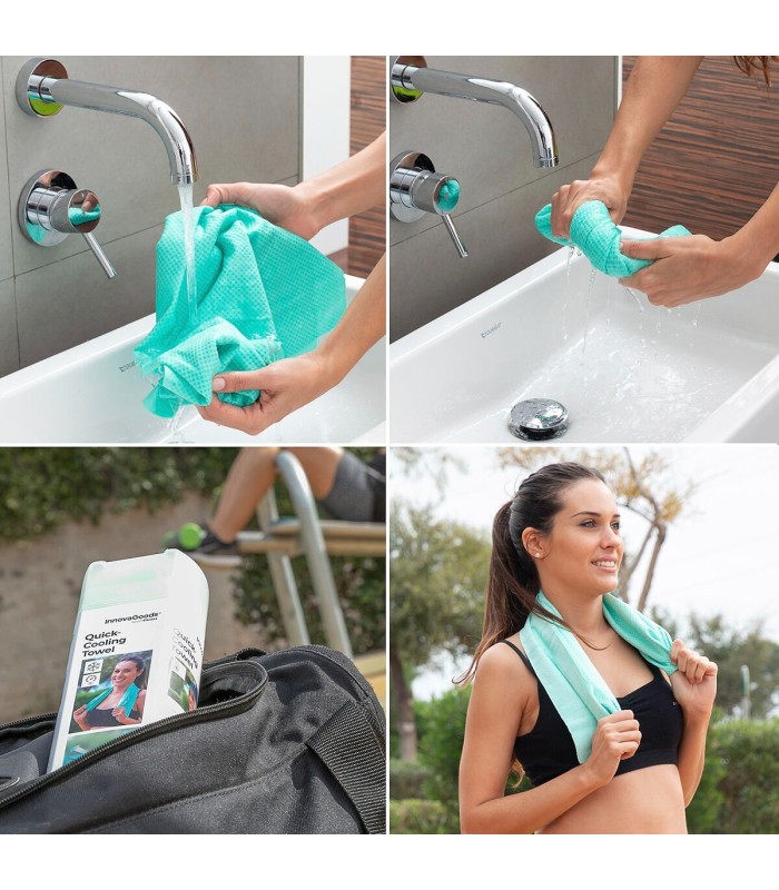 Serviette rafraîchissante sport 🧊 | effet glace durable