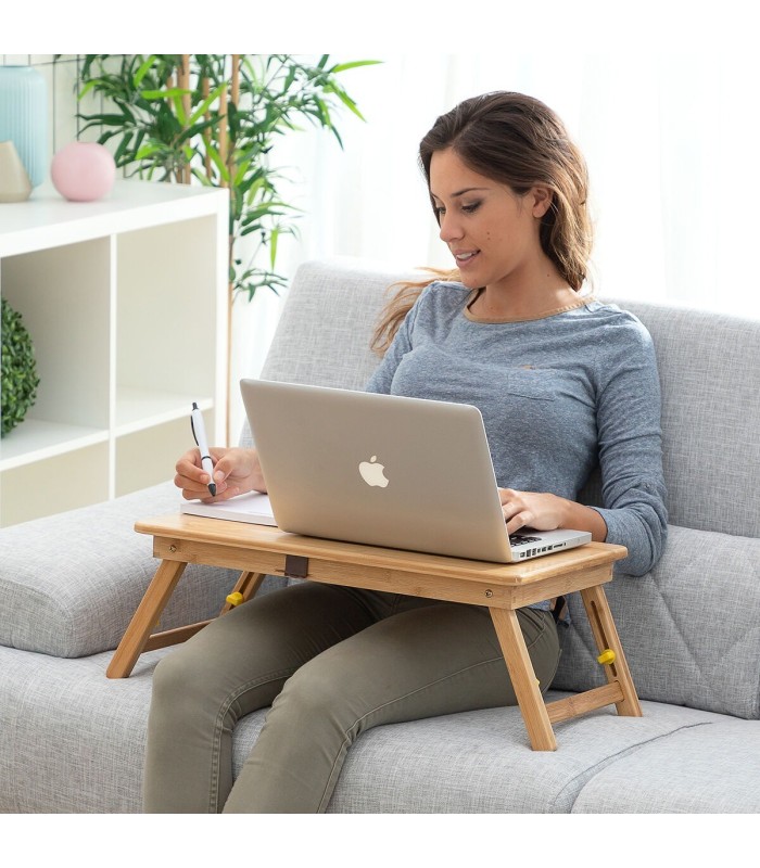 Table pliante d'appoint en bambou Lapwood InnovaGoods