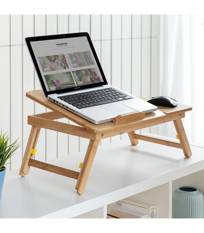 Table pliante d'appoint en bambou Lapwood InnovaGoods