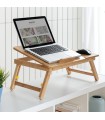 Table pliante bambou 💻 | bureau lit 5 Positions