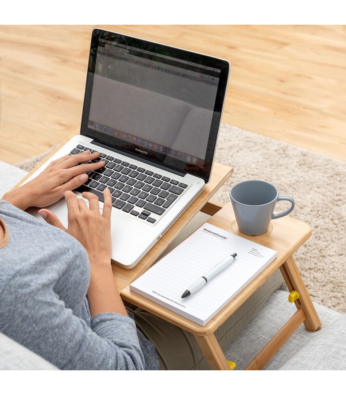 Table pliante bambou 💻 | bureau lit 5 Positions