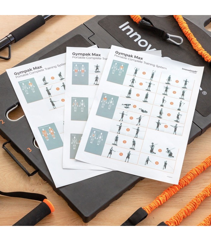 Système d'entrainement complet portatif avec guide d'exercices Gympak Max InnovaGoods