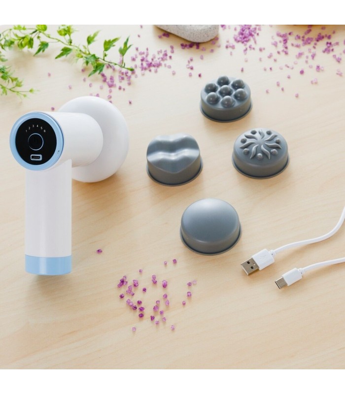 Pistolet de Massage Anticellulite Rechargeable 6 en 1 CellyGun InnovaGoods