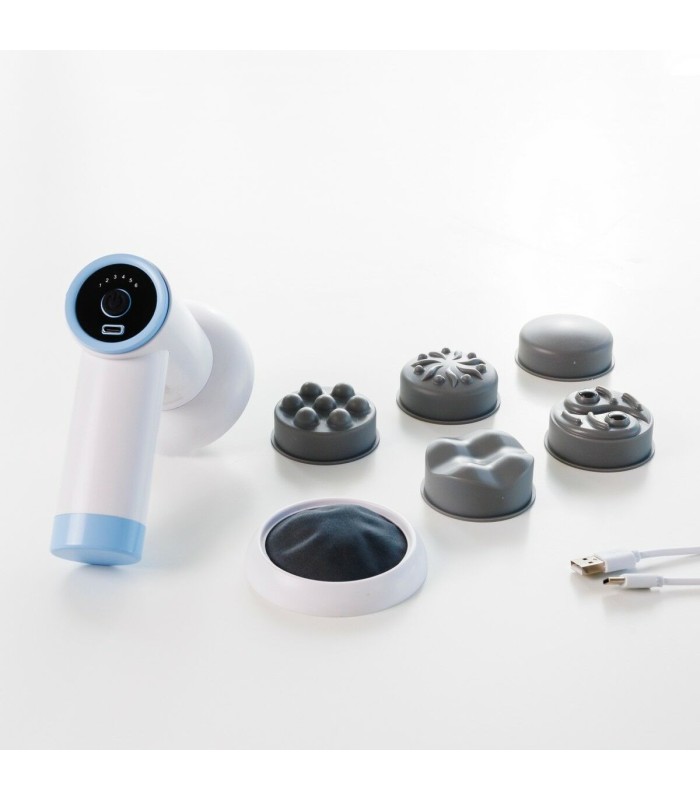 Pistolet de Massage Anticellulite Rechargeable 6 en 1 CellyGun InnovaGoods