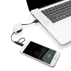 Câble rétractable noir