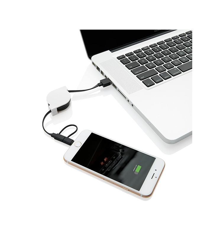 Câble rétractable noir