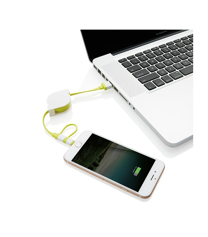 Câble rétractable vert