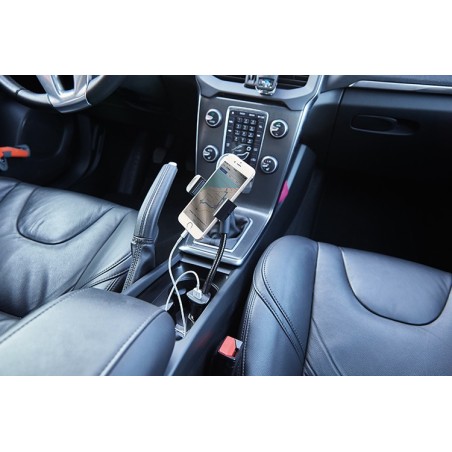 Chargeur automobile USB avec support téléphone
