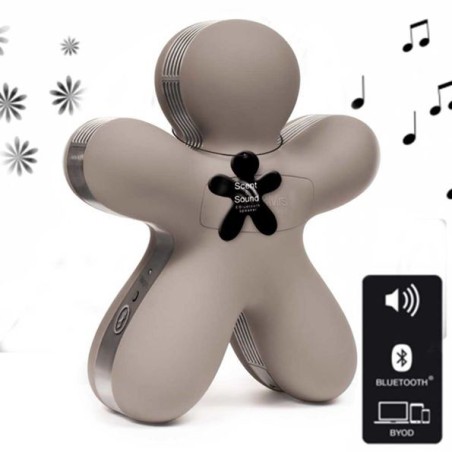 Diffuseur de parfum + enceinte Bluetooth George taupe - Mr and Mrs Fragrance