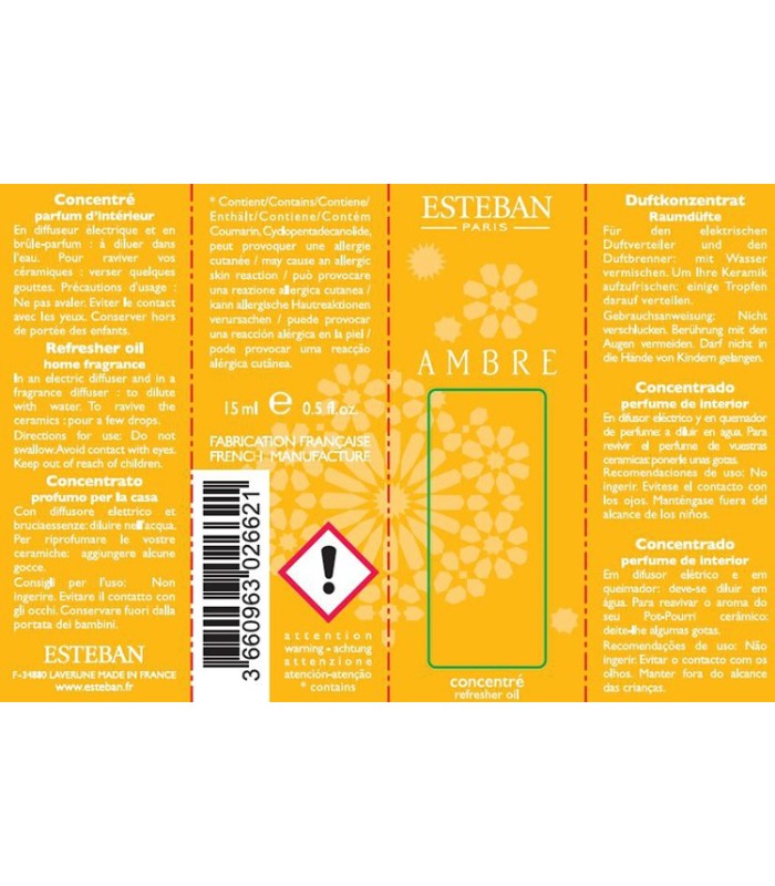 Concentré de parfum Ambre