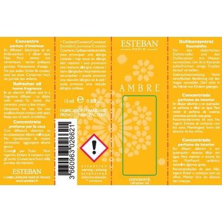 Concentré de parfum Ambre