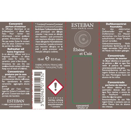 Concentré de parfum Ebène et Cuir