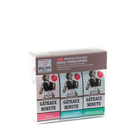 Coffret 3 préparations pour gâteaux minute