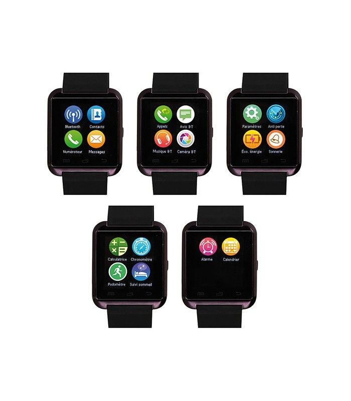 Montre connectée, noir