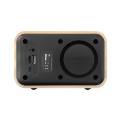 Enceinte Bluetooth radio réveil en bois