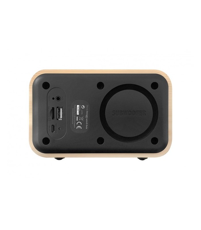 Enceinte Bluetooth radio réveil en bois