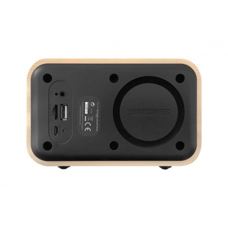 Enceinte Bluetooth radio réveil en bois