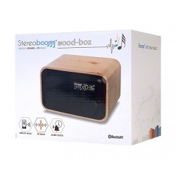 Enceinte Bluetooth radio réveil en bois