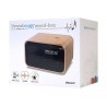Enceinte Bluetooth radio réveil en bois