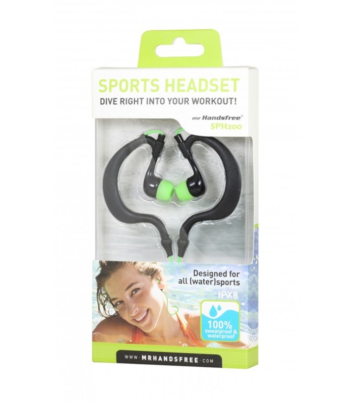 Ecouteurs étanches noir et vert