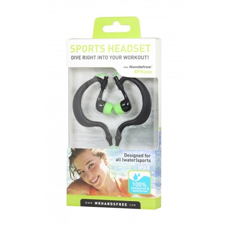 Ecouteurs étanches noir et vert