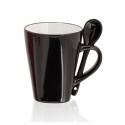 Tasse avec cuillère, noir