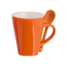 Tasse avec cuillère, orange