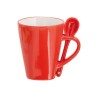 Tasse avec cuillère, rouge