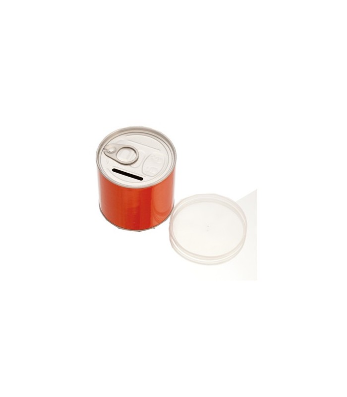 Tirelire boîte de conserve , rouge