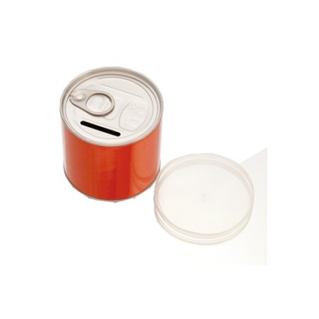 Tirelire boîte de conserve , rouge