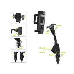 Support chargeur voiture universel 2 USB