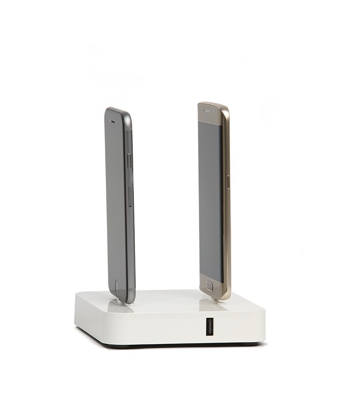 Station de chargement universelle 2 ports blancs