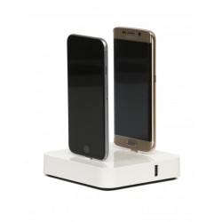 Station de chargement universelle 2 ports blancs