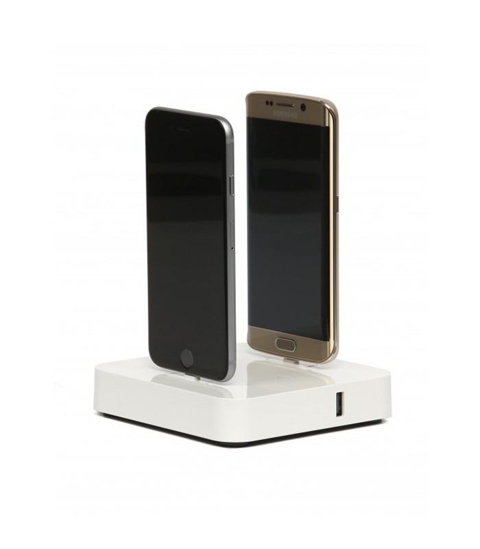 Station de chargement universelle 2 ports blancs