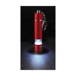Porte clés lampe torche rouge